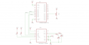 Analog pot read by ADC in Arduino. SPI to MCP4241 and set digipot value.