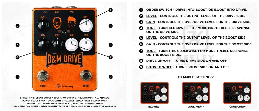 D&M Drive - Keeley Electronics Guitar Effects Pedals