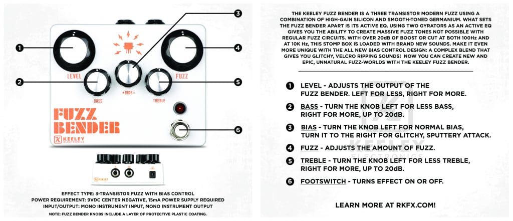 Fuzz Bender - Keeley Electronics Guitar Effects Pedals