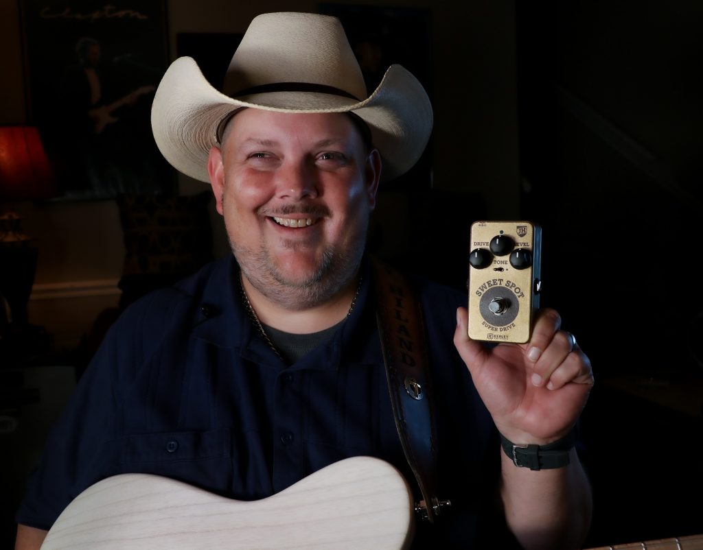 Johnny Hiland with the new Sweet Spot Signature Overdrive and Kiesel Signature Guitar 