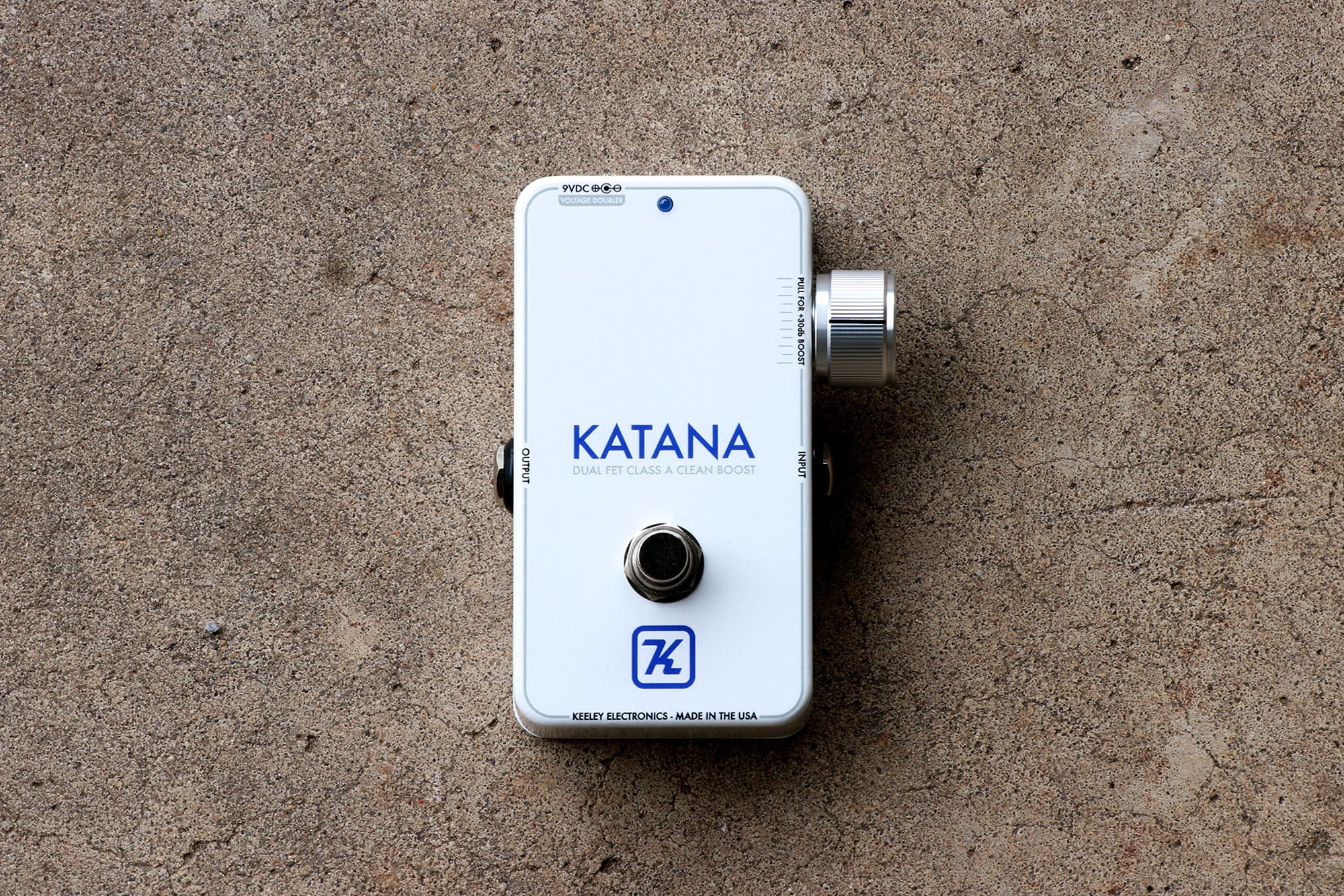 Keeley Katana Clean Boost Pedal - Throwback White