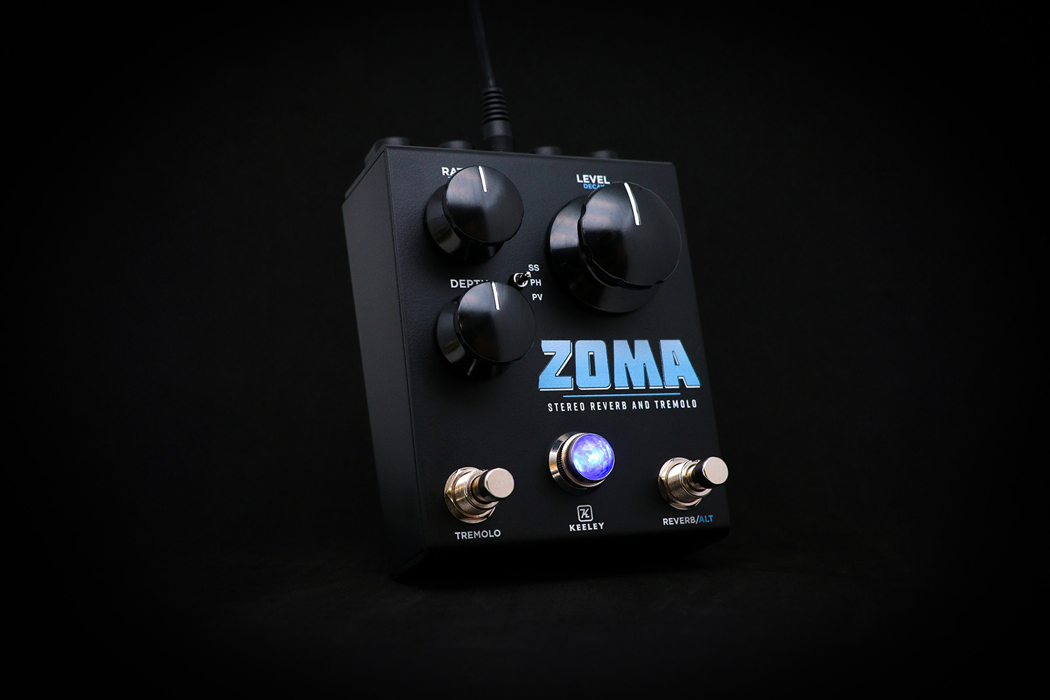 Keeley Electronics ZOMA Stereo Reverb and Tremolo - Custom Shop Black